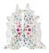 Gypsy Faux White Cowhide Rug from Mineheart, Image 1