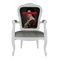 Red Mark Portrait Printed Armchair from Mineheart, Image 1