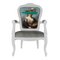 Light Blue Mark Portrait Printed Armchair from Mineheart 1