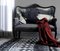 Graues Sofa aus Samt mit Tintenmuster von Mineheart 4