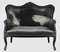 Grey Velvet Sofa with Ink Flow Pattern from Mineheart, Image 1