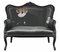 Grey Velvet Sofa with Graffiti Graphic from Mineheart 1