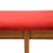 Banc en Bois avec Plateau en Velours Rouge, 1960s 11