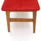 Banc en Bois avec Plateau en Velours Rouge, 1960s 12