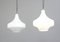 Lampes à Suspension Mid-Century en Verre Opalin, 1950s 3