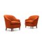 Brick-Colored Armchairs, 1950s, Set of 2 2