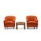 Brick-Colored Armchairs, 1950s, Set of 2 14