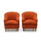 Brick-Colored Armchairs, 1950s, Set of 2 9