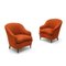 Brick-Colored Armchairs, 1950s, Set of 2 10