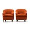 Brick-Colored Armchairs, 1950s, Set of 2 1