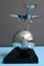 Fighter Airplane on Metal Globe with Black Marble Base 8