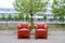 Tentazione Oxred Leather Armchairs by Mario Bellini for Cassina, Set of 2 3