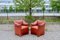 Tentazione Oxred Leather Armchairs by Mario Bellini for Cassina, Set of 2 2