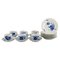 Geschwungenes Blaues Kaffeeservice von Royal Copenhagen, 1960er, 18er Set 1