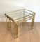 French Brass and Glass Nesting Tables from Maison Jansen, 1940s 2