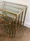 French Brass and Glass Nesting Tables from Maison Jansen, 1940s 6