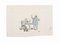 Familienszene, Original China Tinte und Aquarell, Mitte 20. Jahrhundert 1