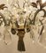 Lámpara de araña de cristal y bronce con ocho puntos de luz, siglo XIX, Imagen 5
