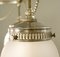 Lámpara de araña con 5 luces de bronce plateado y cristal tallado, France, Imagen 3