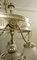 Lámpara de araña con 5 luces de bronce plateado y cristal tallado, France, Imagen 7