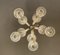 Lámpara de araña de dos pisos de cristal de Murano, años 70, Imagen 3