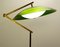 Italian Articulating Floor Lamp with Green Plexi Shade from Stilux, 1960s, Image 6
