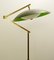 Italian Articulating Floor Lamp with Green Plexi Shade from Stilux, 1960s, Image 5