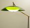 Italian Articulating Floor Lamp with Green Plexi Shade from Stilux, 1960s 3