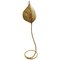 Brass Leaf-Shaped Floor Lamp by Tommaso Barbi, Italy, 1970, Image 1