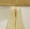 Lampade da tavolo a forma di polvere in vetro di Murano dorato con paralumi in seta, set di 2, Immagine 3