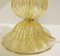 Lampade da tavolo a forma di polvere in vetro di Murano dorato con paralumi in seta, set di 2, Immagine 5