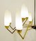 Italian Chandelier in Brass and Opaline Glass, 1960s 3