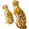 Large Italian Glazed Terracotta Tigers, Set of 2 1