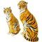 Large Italian Glazed Terracotta Tigers, Set of 2, Image 1