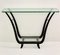 Console Tables in Glass and Mahogany, 1950s, Set of 2 3