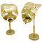 Goldene Palmen Tischlampen, 2er Set 1