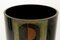 Vaso cilindrico in vetro nero inciso di A. Riecke, XX secolo, Immagine 3