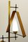 Holz und Messing Stehlampe 4