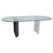 Black and White Marble & Glass Top Dining Table, Image 1