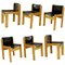 Italienische Leder Sling Stühle von Ibisco, 1970er, 6er Set 1