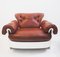 Armchairs in Leather & Lacquered Wood, Italy, 1980s, Set of 3, Image 3