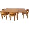 Wood Dining Chairs & Table Set by Rainer Daumiller, Set of 5, Image 1