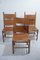 Walnut & Cognac Leather Chairs by Carlo Scarpa for Bernini, 1977, Set of 6, Image 2