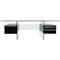 Glass & Chrome Brushed Esteral Writing Desk by Xavier Marbeau, 1970s, Image 1