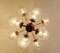 Czech Metal Chandelier with 12 Glass Spheres 2