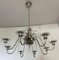 Large Art Deco Chandelier in Chrome, France, 1920s 3