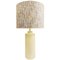 Pale Yellow Pastel Ceramic Pottery Table Lamp from Zaccagnini, Italy 1