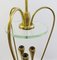 Italian Brass & Glass Pendants Lights in the Style of Fontana Arte, Italy, 1970s, Set of 2 7