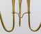 Italian Brass & Glass Pendants Lights in the Style of Fontana Arte, Italy, 1970s, Set of 2 6