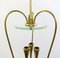 Italian Brass & Glass Pendants Lights in the Style of Fontana Arte, Italy, 1970s, Set of 2 4